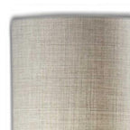 Brass Metal Two Light Novelty Floor Lamp With White Fabric Drum Shade