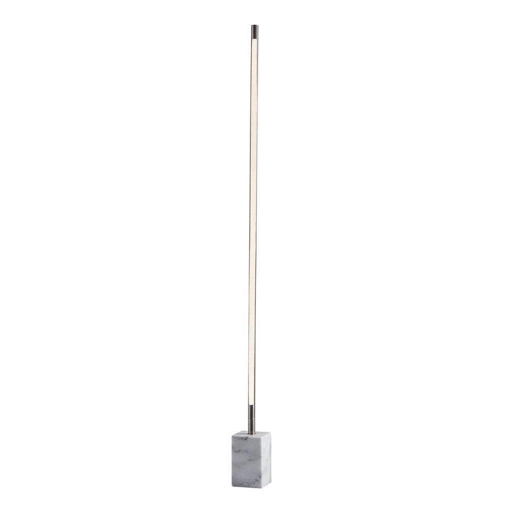 Brass Genuine Marble And Glass Column Floor Lamp