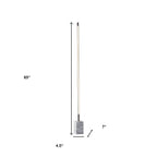 Brass Genuine Marble And Glass Column Floor Lamp