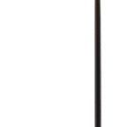 64" Beige And Black Tray Table Floor Lamp With Beige Fabric Drum Shade