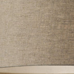 Burlap Fabric Light Brown Electric Drum Pendant Lamp