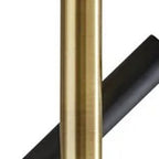 68" Black Metal LED Floor Lamp With Black Metal Cylinder Shade