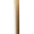 59" Natural Solid Wood Floor Lamp With White Linen Drum Shade