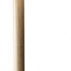 59" Natural Solid Wood Floor Lamp With White Linen Drum Shade