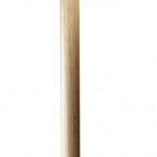 59" Natural Solid Wood Floor Lamp With White Linen Drum Shade