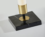 30" Black Marble Metal Standard Table Lamp