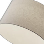 83" Silver Arc Floor Lamp With White Linen Empire Shade
