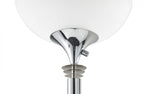 72" Silver With White Glass Shade