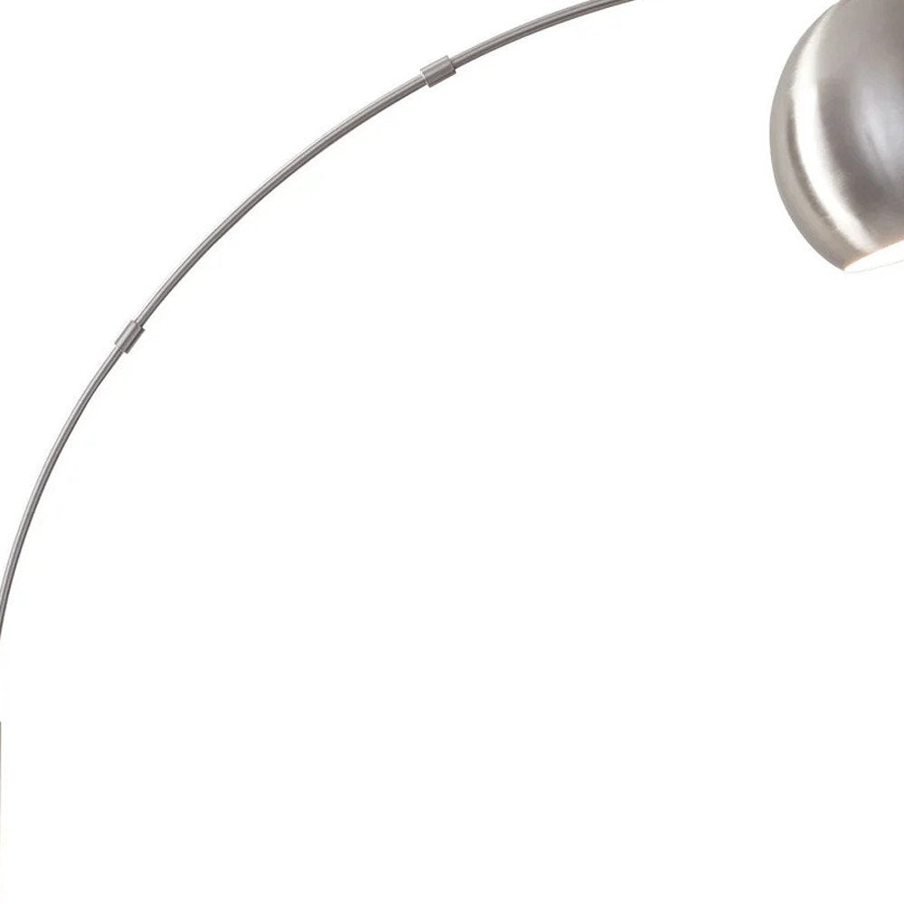 78" Brass Metal Arc Floor Lamp With Brass Metal Bowl Shade
