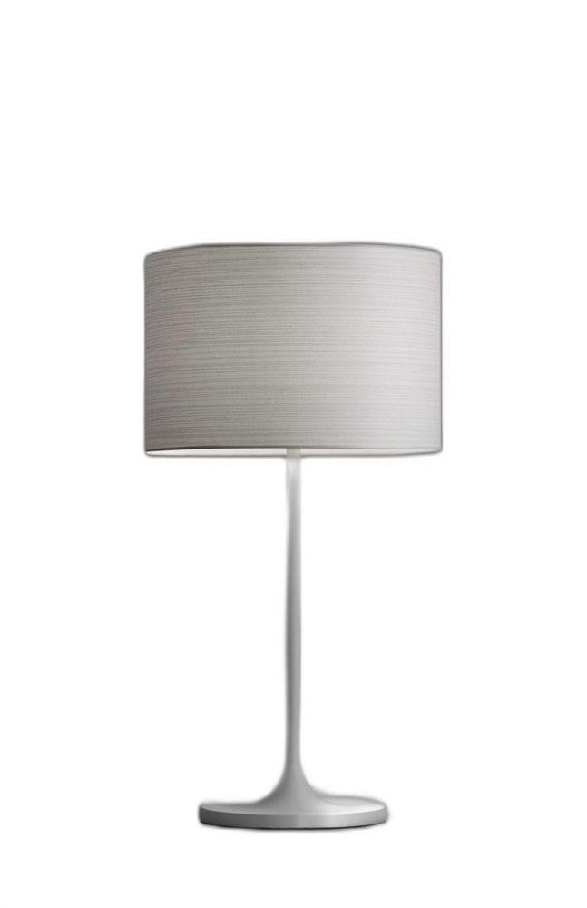 White On White Metal Table Lamp