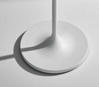 60" White Floor Lamp With White Fabric Drum Shade