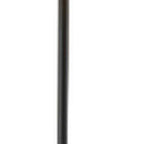 60" White Floor Lamp With White Fabric Drum Shade