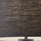 Black Metal Tripod Floor Lamp With Black Fabric Drum Shade