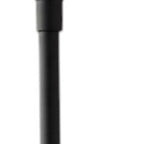 73" Black And White Torchiere Floor Lamp With White Acrylic Cone Shade