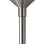 73" Black And White Torchiere Floor Lamp With White Acrylic Cone Shade