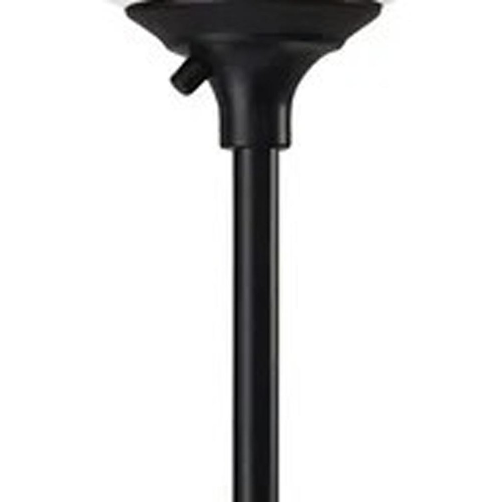 71" Silver Metal Torchiere Floor Lamp With White Bowl Shade