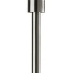 71" Silver LED Torchiere Floor Lamp With White Glass Cone Shade
