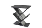 19" Black Solid Wood Pedestal Console Table