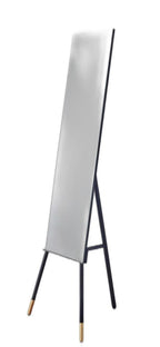 57" Black Metal Freestanding Framed Standing Mirror