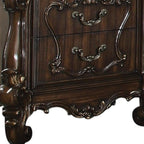 31" White Wood Two Drawer Nightstand