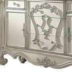 47" White Solid Wood Five Drawer Dresser