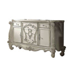 47" White Solid Wood Five Drawer Dresser