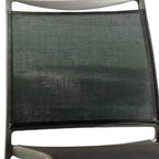 Set of Four Gray Aluminum Dining Side Chairs