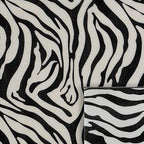 12" Black And White Zebra Iron And Resin Square Hanging Wall Tile