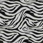 12" Black And White Zebra Iron And Resin Square Hanging Wall Tile