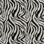 12" Black And White Zebra Iron And Resin Square Hanging Wall Tile