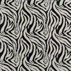 12" Black And White Zebra Iron And Resin Square Hanging Wall Tile