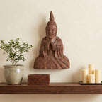13" X 4" Brown Wood Wall Decor