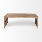 48" Brown Solid Wood Coffee Table
