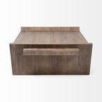 59" Brown Wood Coffee Table