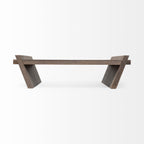 59" Brown Wood Coffee Table