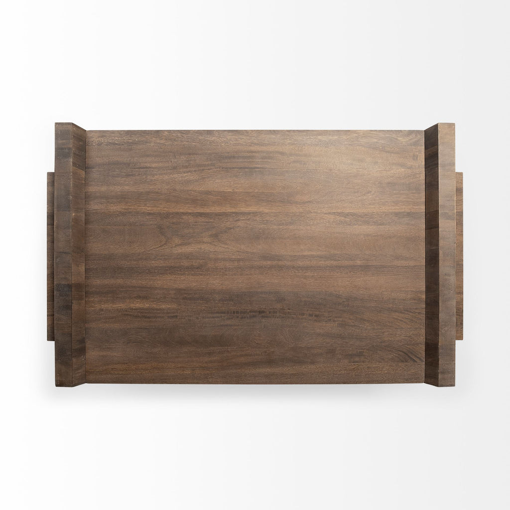 59" Brown Wood Coffee Table