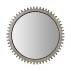 44" Silver Abstract Wood Framed Accent Mirror