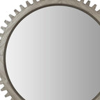 44" Silver Abstract Wood Framed Accent Mirror