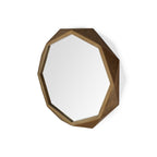 32" Octagon Black Wood Frame Wall Mirror
