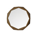 32" Octagon Black Wood Frame Wall Mirror