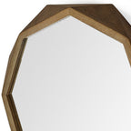 32" Octagon Black Wood Frame Wall Mirror