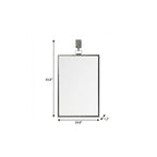 44" Gunmetal Metal Framed Accent Mirror