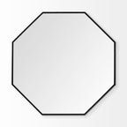 38" Black Octagon Metal Framed Bathroom Vanity Mirror