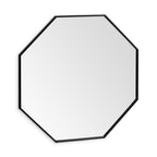 38" Black Octagon Metal Framed Bathroom Vanity Mirror