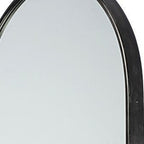 70" Black Metal Arch Framed Full Length Hanging Mirror