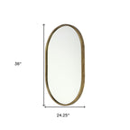 Gold Oval Accent Metal Mirror