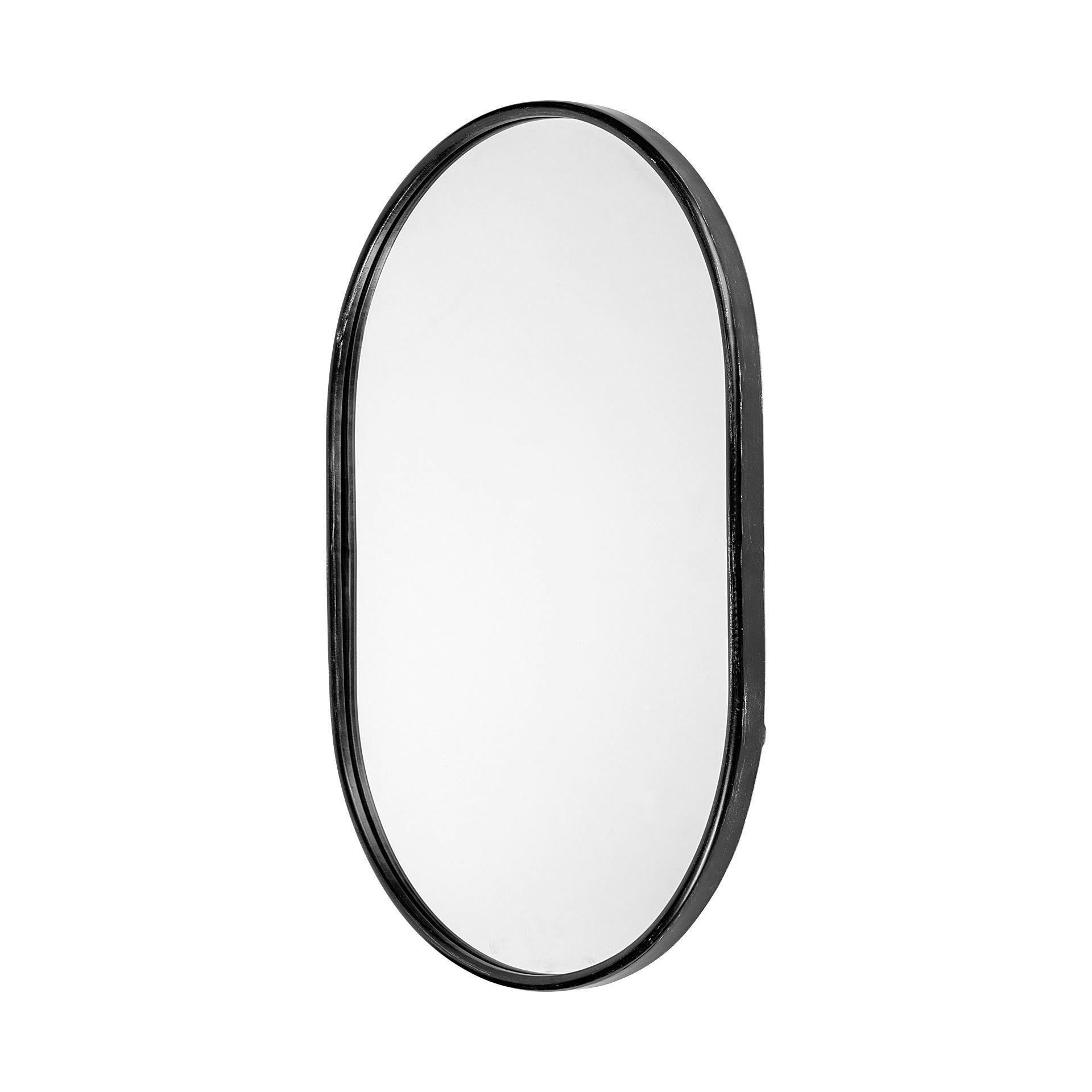 Gold Oval Accent Metal Mirror
