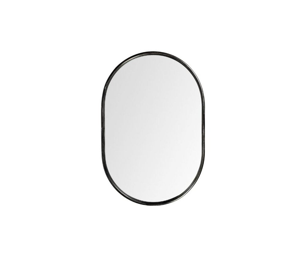 Gold Oval Accent Metal Mirror