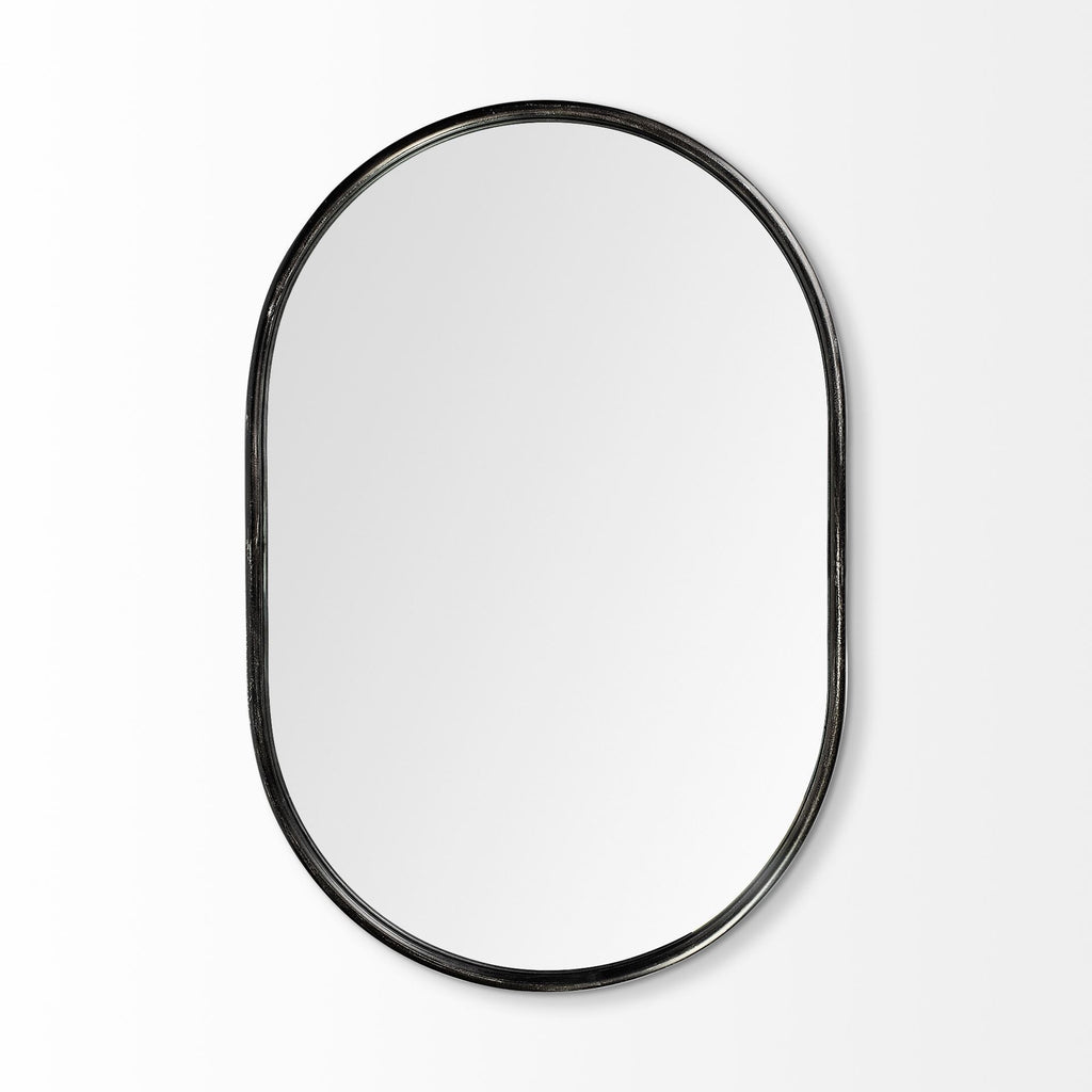 Gold Oval Accent Metal Mirror