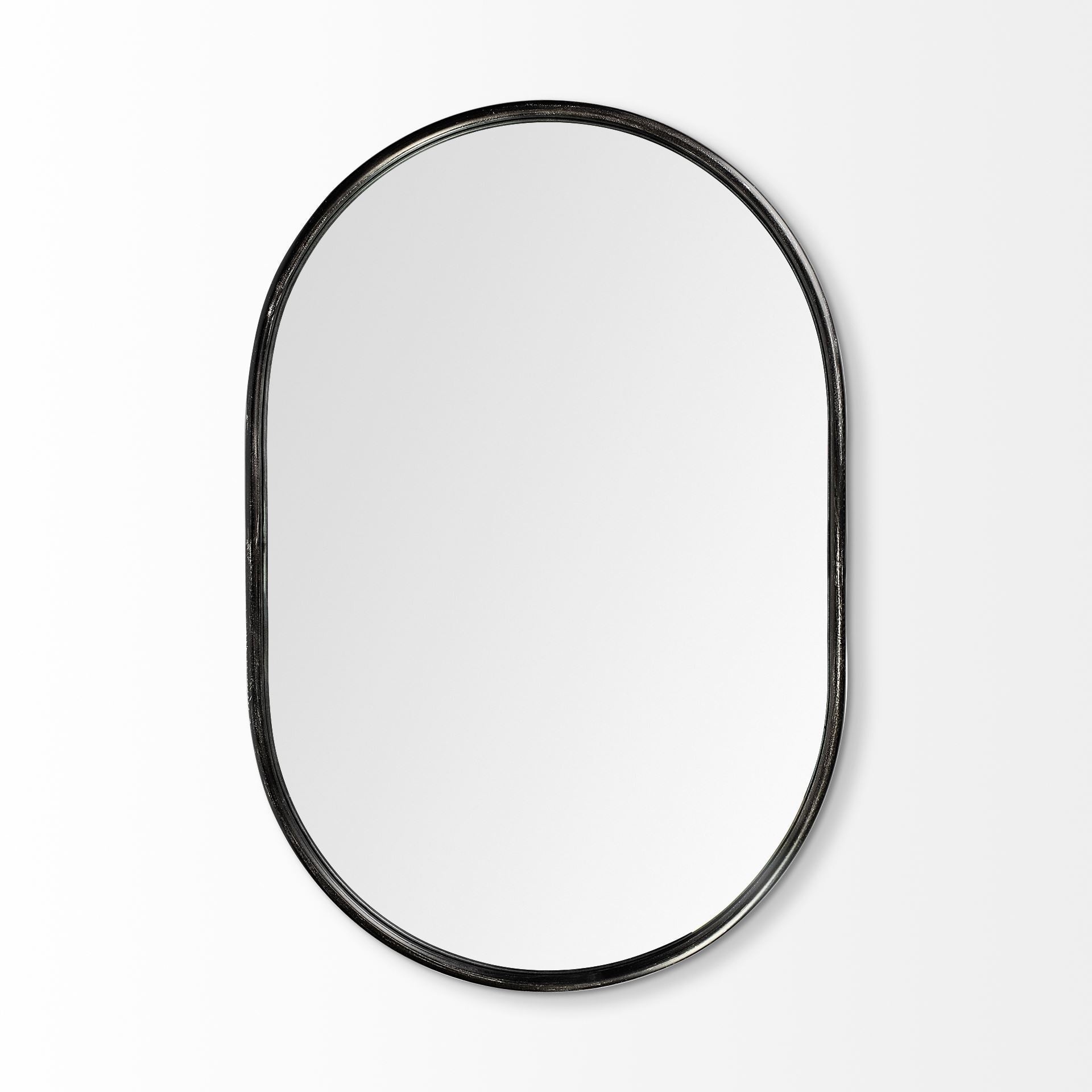 Gold Oval Accent Metal Mirror